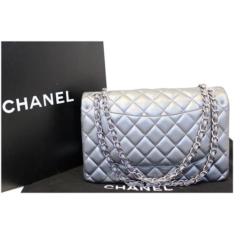 chanel silver bag 2018|Chanel bag black and silver.